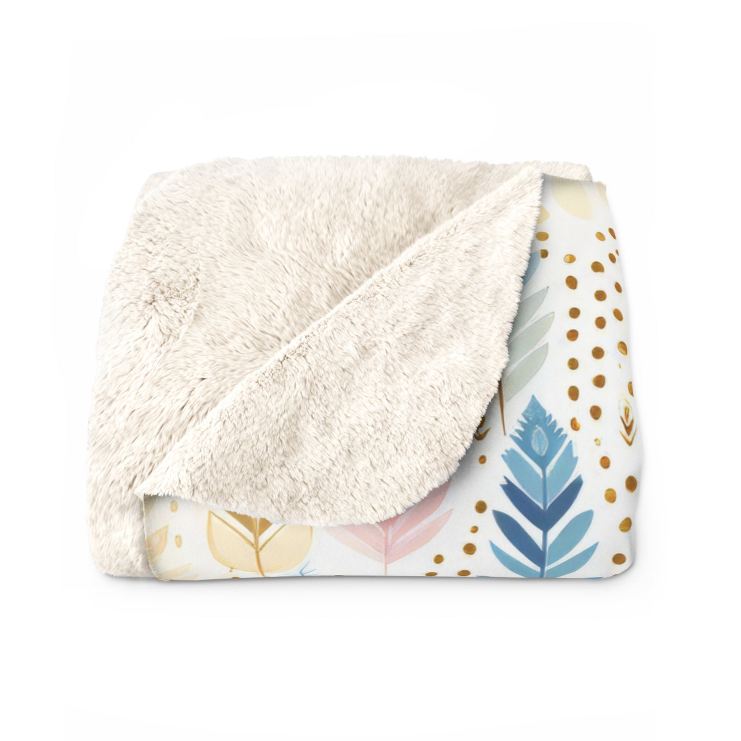 Cobertor de Sherpa Fleece Floral Aconchegante