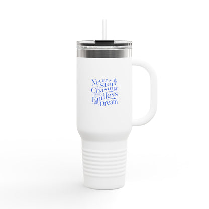 Caneca Térmica de Viagem Dream Chaser, 40oz - Caneca de Café Motivacional