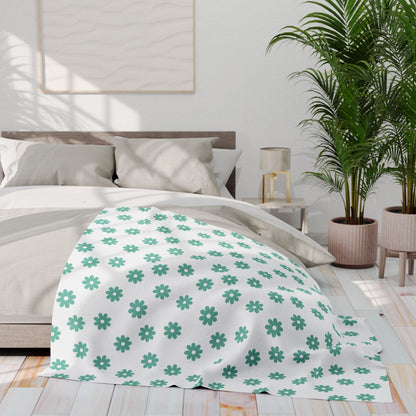 Cobertor de Lã Ártica Floral Aconchegante