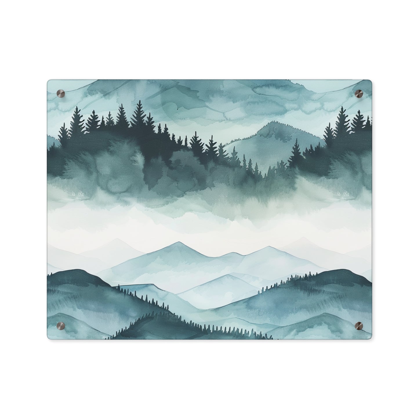 Arte de Parede em Acrílico de Paisagem Montanhosa