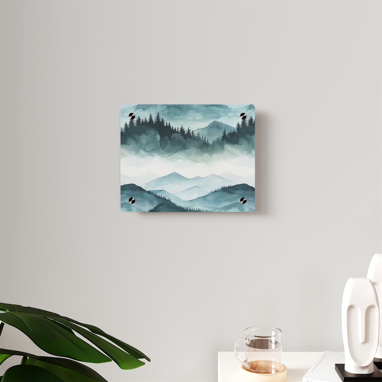 Arte de Parede em Acrílico de Paisagem Montanhosa