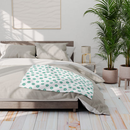 Cobertor de Lã Ártica Floral Aconchegante