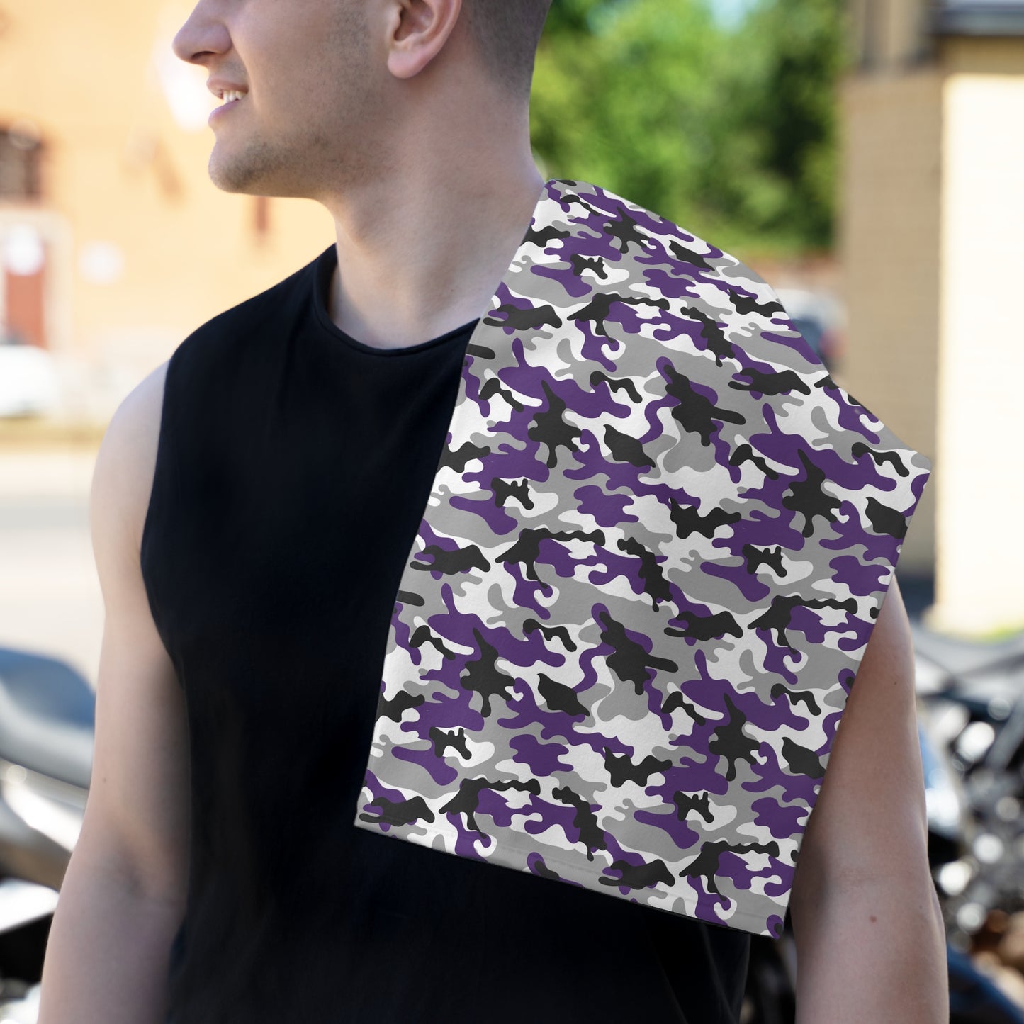 Toalha de Rali de Camuflagem Roxa