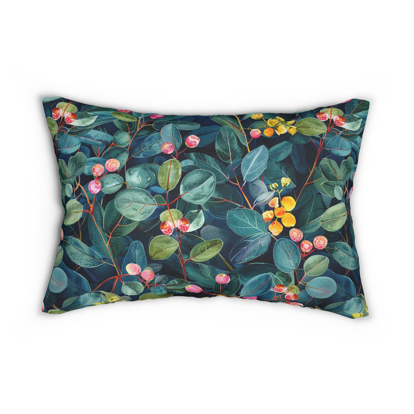 Almofada Lombar de Poliéster Floral