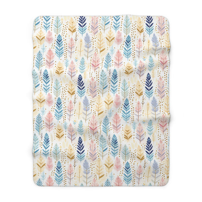 Cobertor de Sherpa Fleece Floral Aconchegante