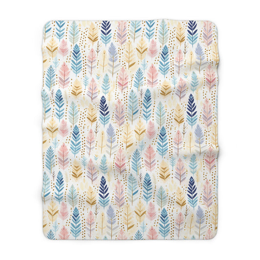 Cobertor de Sherpa Fleece Floral Aconchegante