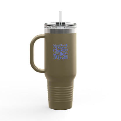 Caneca Térmica de Viagem Dream Chaser, 40oz - Caneca de Café Motivacional