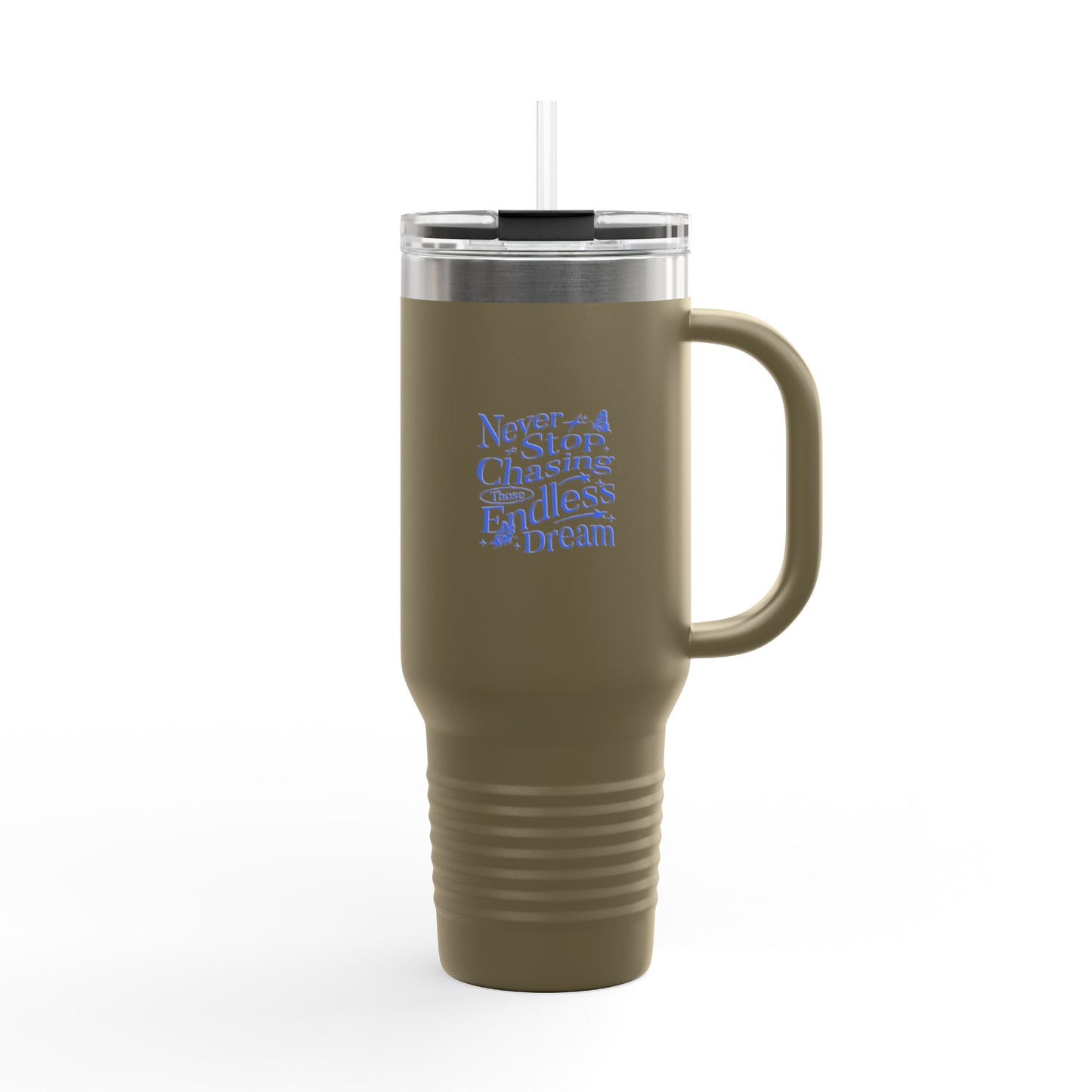 Caneca Térmica de Viagem Dream Chaser, 40oz - Caneca de Café Motivacional