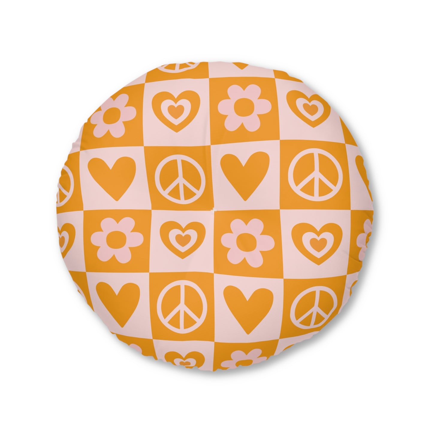 Almofada de Chão Tufted Retro Paz e Amor