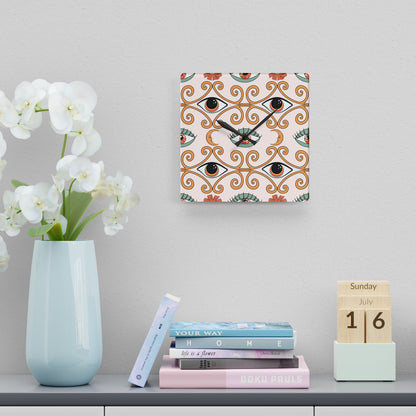 Relógio de Parede Acrílico Bohemian Eye Design