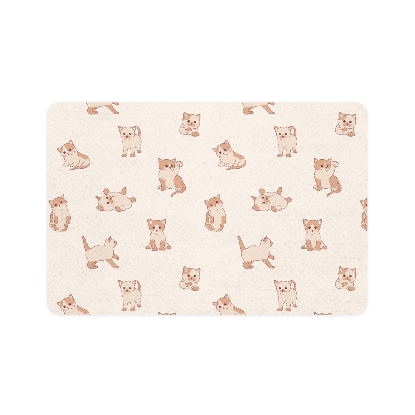 Tapete para Ração de Animais com Estampa de Gato Fofo