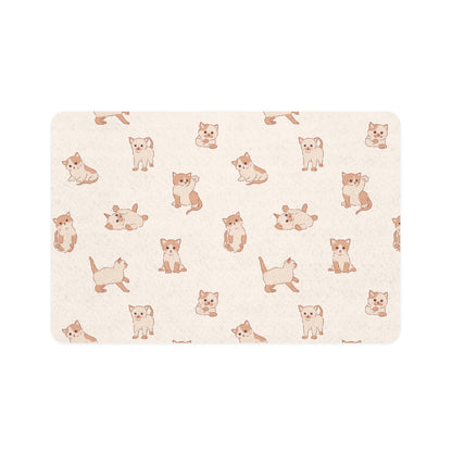 Tapete para Ração de Animais com Estampa de Gato Fofo