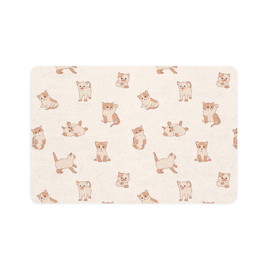 Tapete para Ração de Animais com Estampa de Gato Fofo