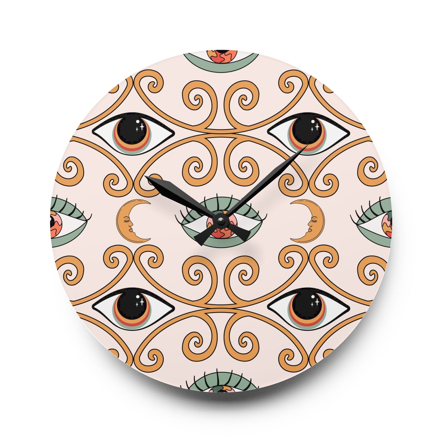 Relógio de Parede Acrílico Bohemian Eye Design
