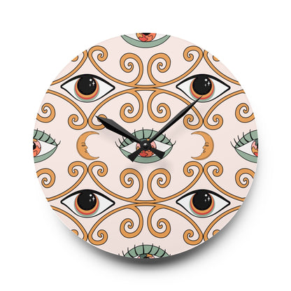 Relógio de Parede Acrílico Bohemian Eye Design