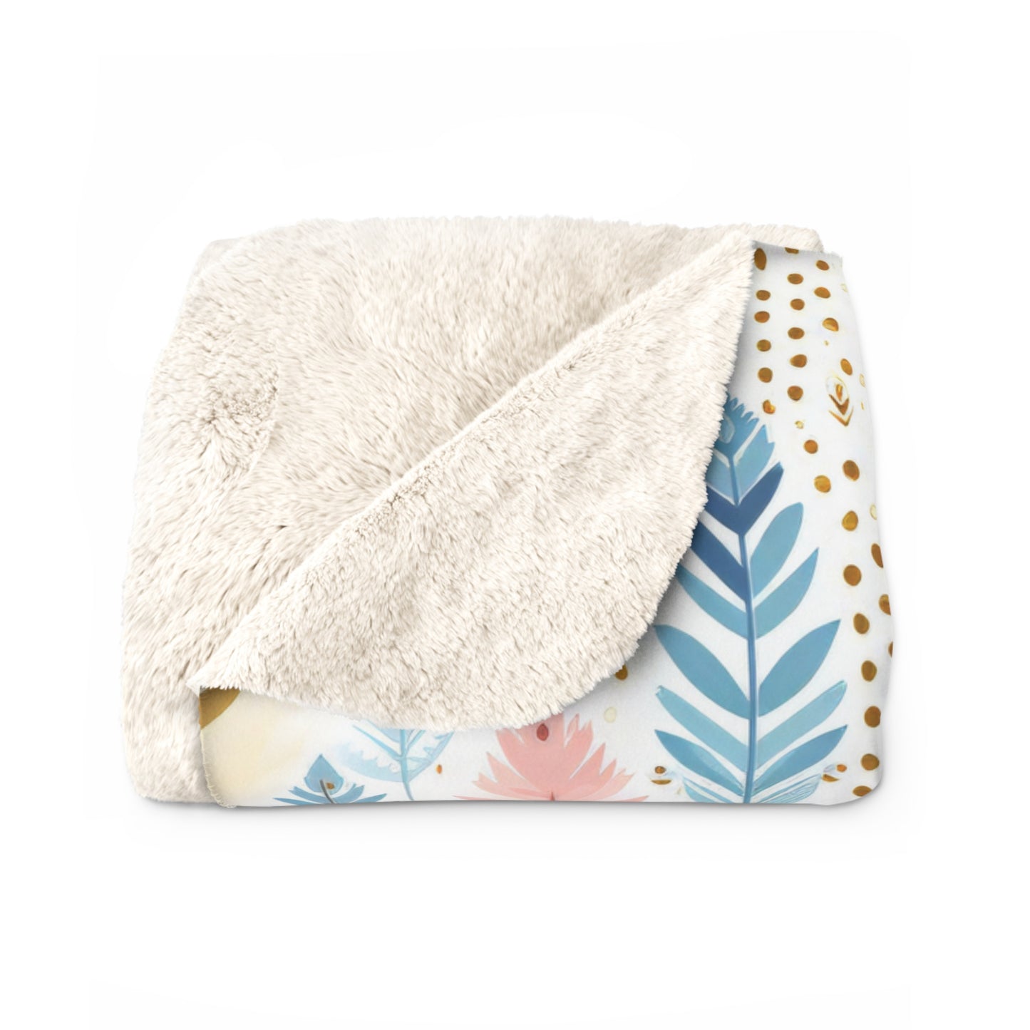 Cobertor de Sherpa Fleece Floral Aconchegante