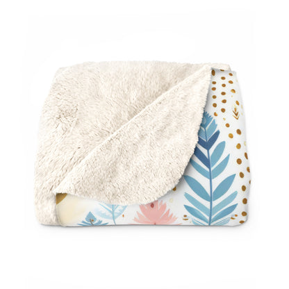 Cobertor de Sherpa Fleece Floral Aconchegante