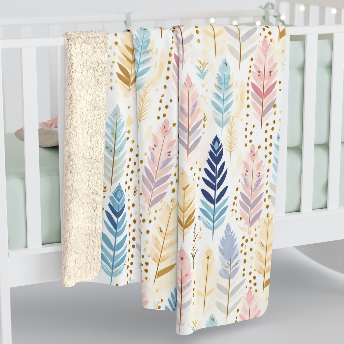 Cobertor de Sherpa Fleece Floral Aconchegante