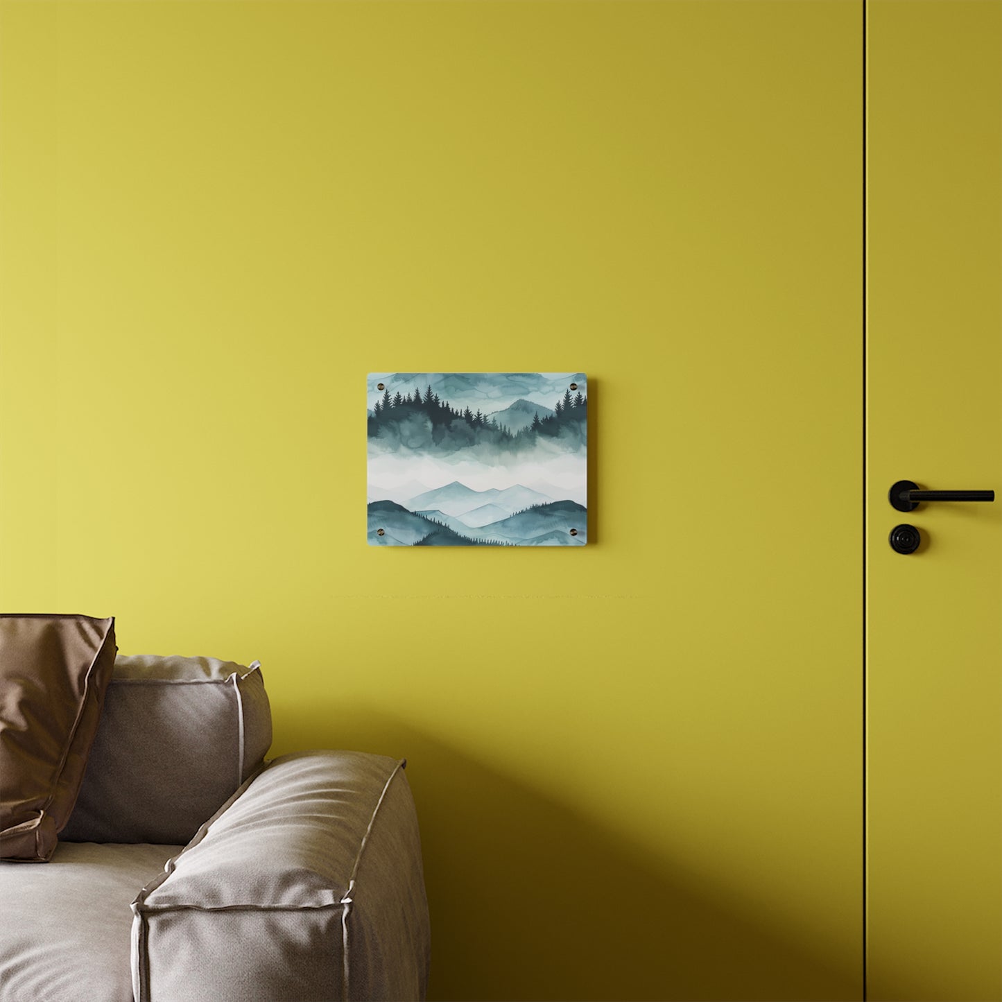 Arte de Parede em Acrílico de Paisagem Montanhosa