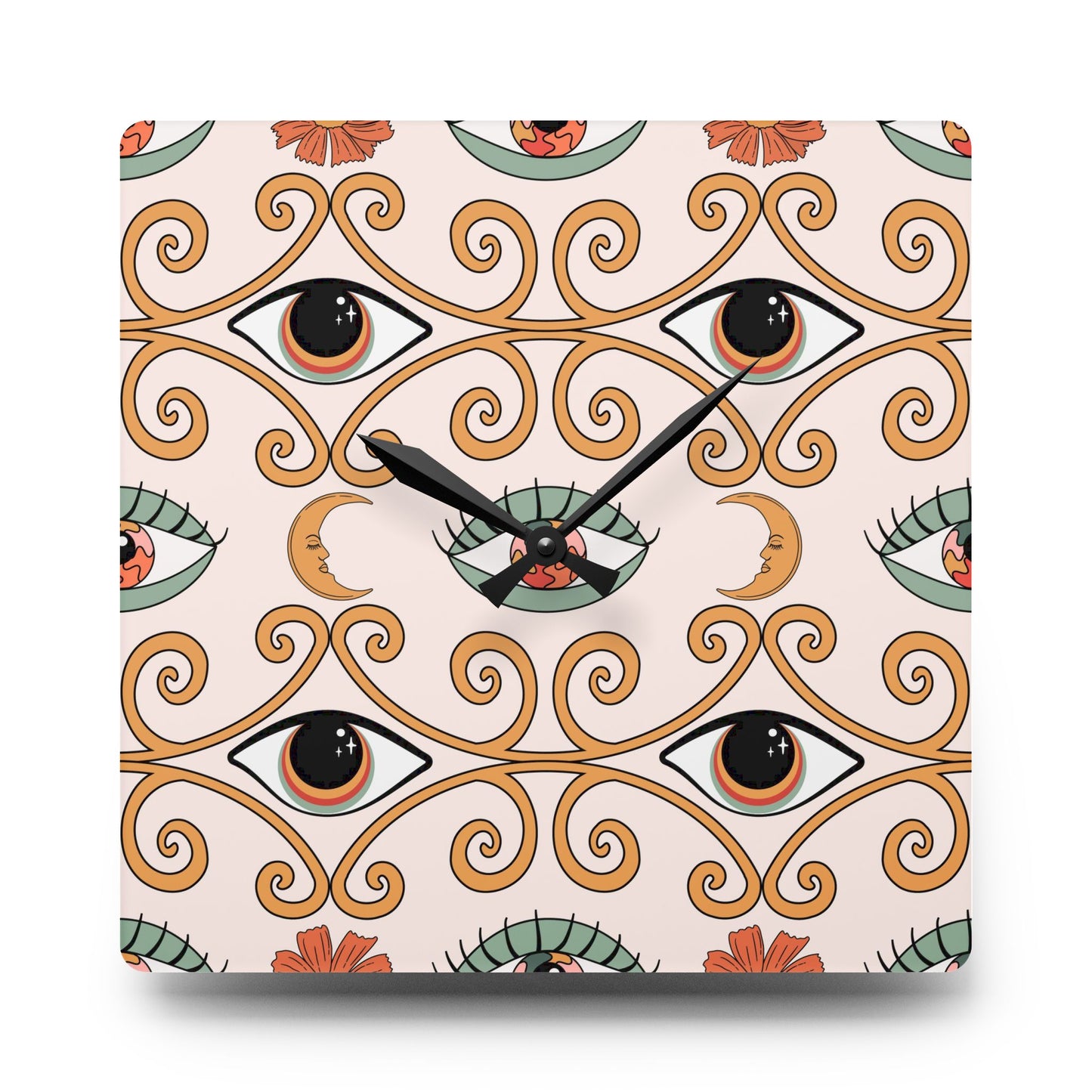 Relógio de Parede Acrílico Bohemian Eye Design