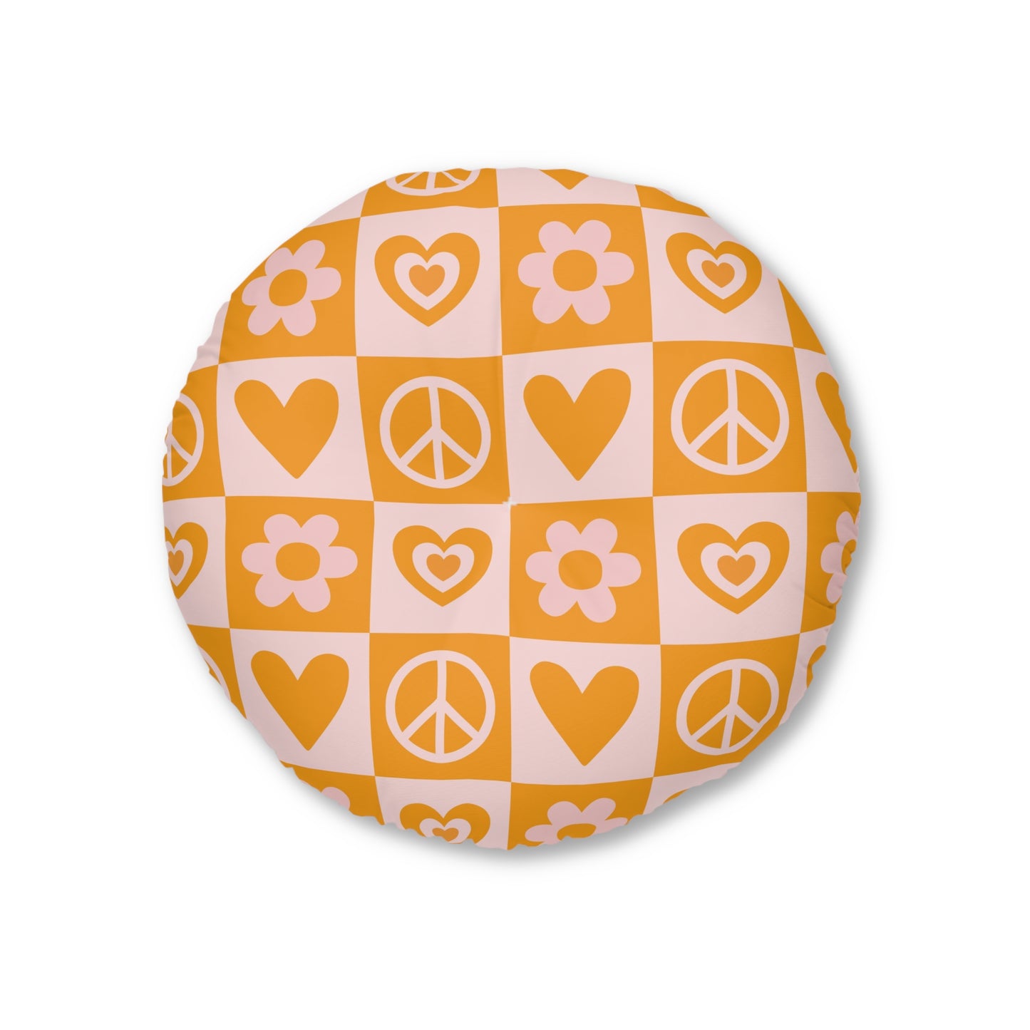 Almofada de Chão Tufted Retro Paz e Amor