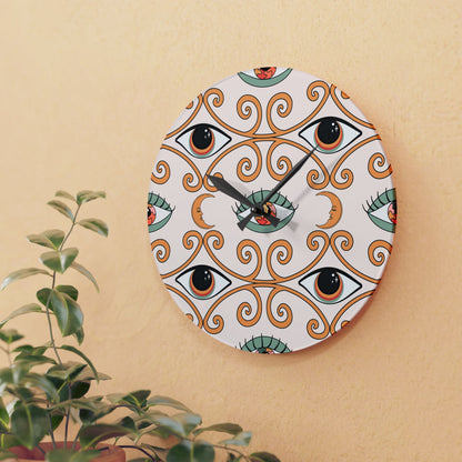 Relógio de Parede Acrílico Bohemian Eye Design