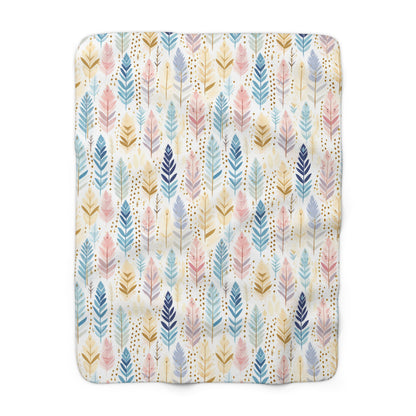 Cobertor de Sherpa Fleece Floral Aconchegante