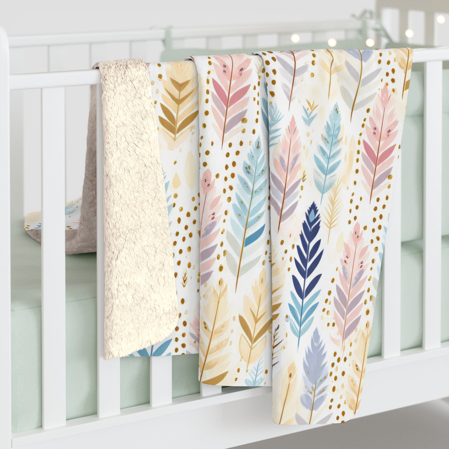 Cobertor de Sherpa Fleece Floral Aconchegante