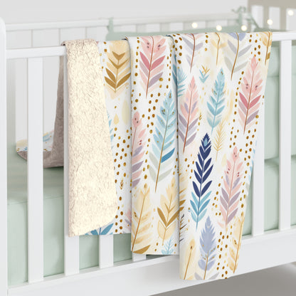 Cobertor de Sherpa Fleece Floral Aconchegante