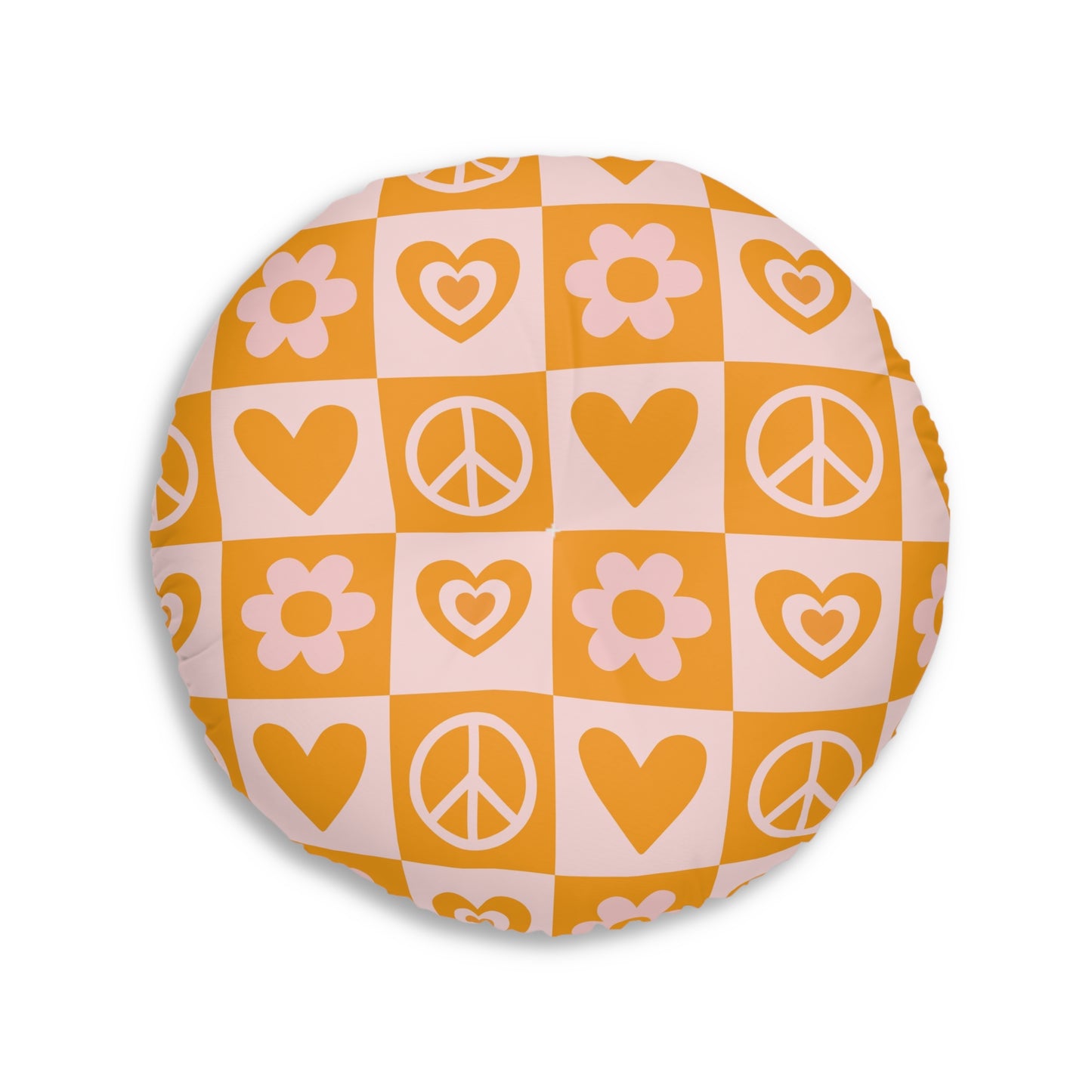 Almofada de Chão Tufted Retro Paz e Amor