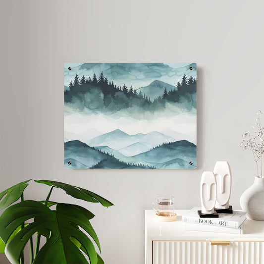 Arte de Parede em Acrílico de Paisagem Montanhosa