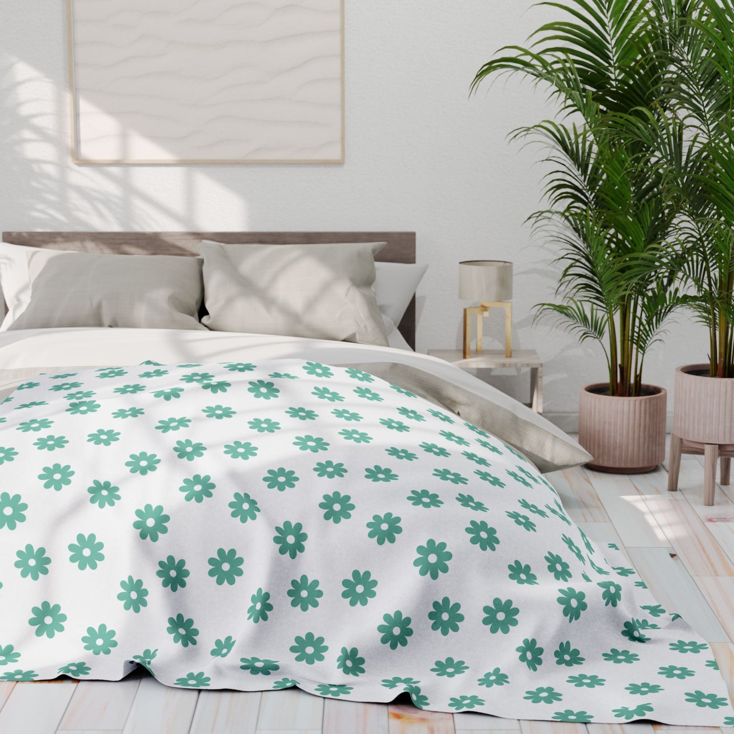 Cobertor de Lã Ártica Floral Aconchegante