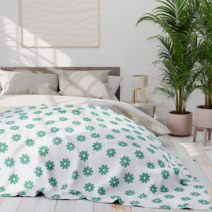 Cobertor de Lã Ártica Floral Aconchegante