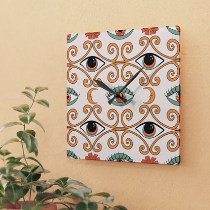 Relógio de Parede Acrílico Bohemian Eye Design