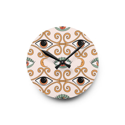 Relógio de Parede Acrílico Bohemian Eye Design